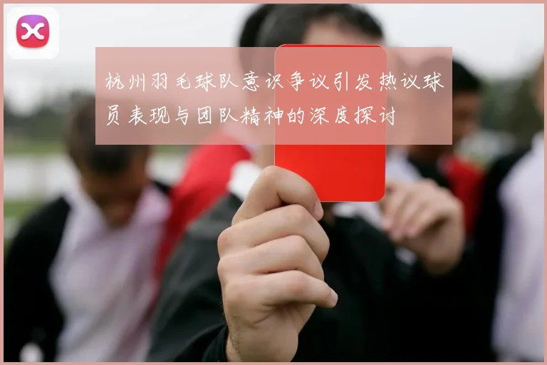 杭州羽毛球队意识争议引发热议球员表现与团队精神的深度探讨